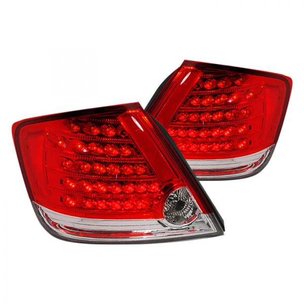 Spec-D® - Chrome/Red LED Tail Lights, Scion tC