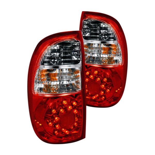 Spec-D® - Chrome/Red LED Tail Lights, Toyota Tundra
