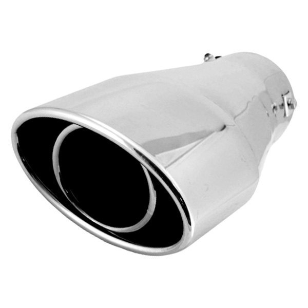Spectre Performance® - Stainless Steel Oval Rolled Edge Angle Cut Polished Exhaust Tip