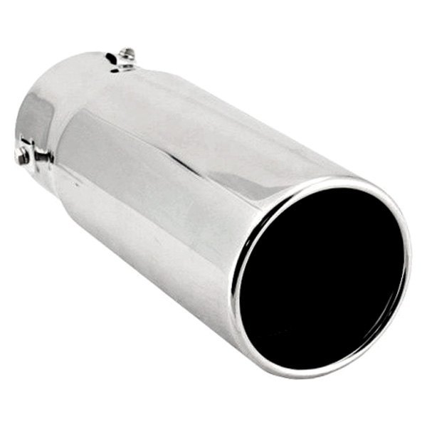 Spectre Performance® - Stainless Steel Pencil Style Round Rolled Edge Straight Cut Polished Exhaust Tip