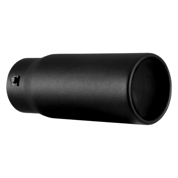 Spectre Performance® - Stainless Steel Pencil Style Round Rolled Edge Straight Cut Textured Black Exhaust Tip