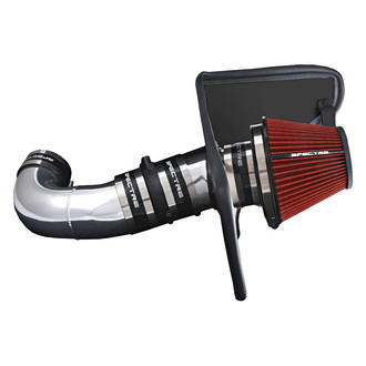 Spectre Performance® - Aluminum Clear Anodized Cold Air Intake System with HPR® Red Filter