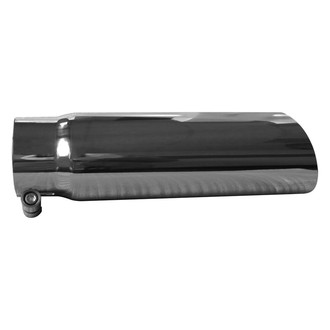 Speed FX® - Stainless Steel Sharp Edge Angle Cut Bolt-On Polished Exhaust Tip (3" Inlet, 3.5" Outlet, 12" Length)