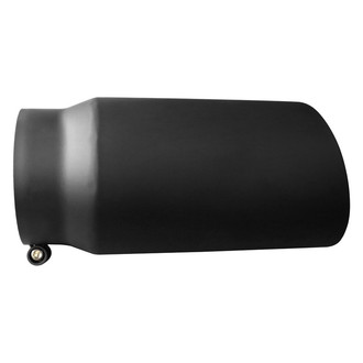 Speed FX® - Stainless Steel Beveled Edge Angle Cut Bolt-On Black Exhaust Tip (5" Inlet, 6" Outlet, 12" Length)