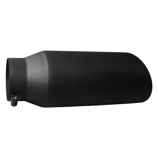 Speed FX® - Stainless Steel Rolled Edge Angle Cut Black Exhaust Tip