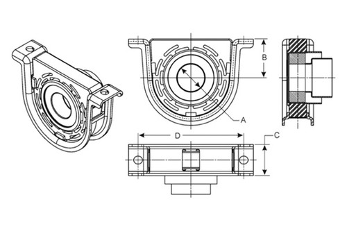 Spicer® 212134-1X - Rear Driveshaft Center Support Bearing