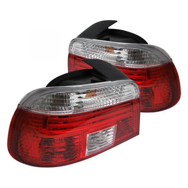 Spyder® - Chrome/Red Factory Style Tail Lights, BMW 5-Series