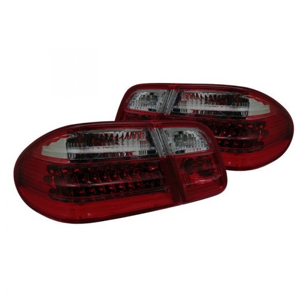 Spyder® - Chrome Red/Smoke LED Tail Lights, Mercedes E Class