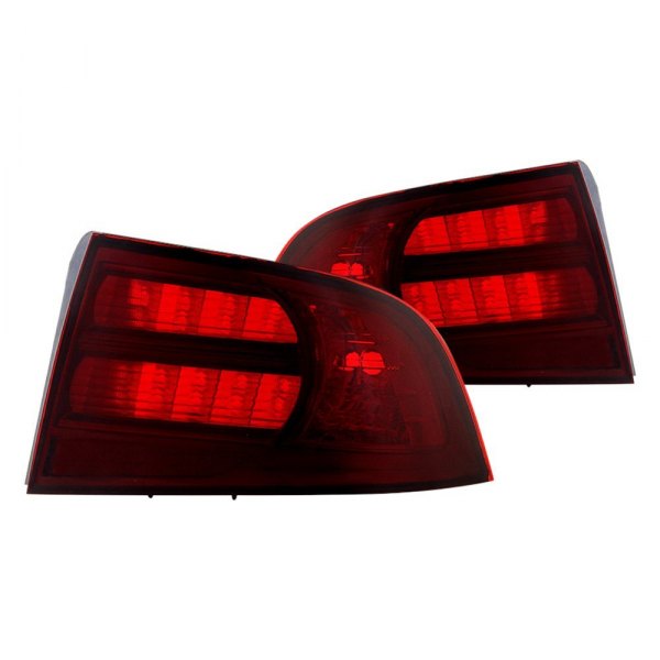 Spyder® - Chrome Red/Smoke Factory Style Tail Lights, Acura TL