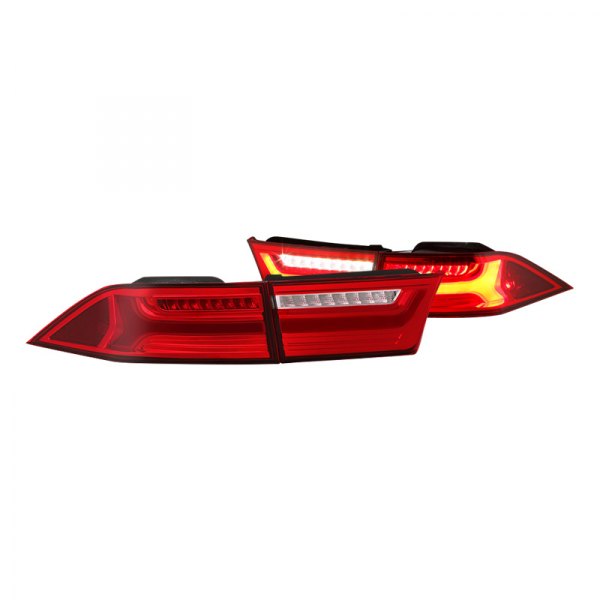 Spyder® - Red Fiber Optic LED Tail Lights, Acura TSX