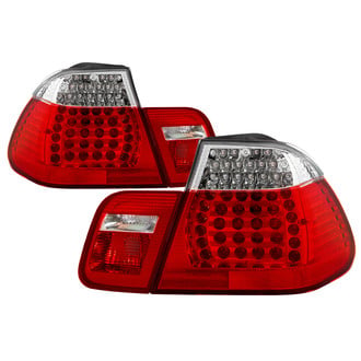 Spyder® - Driver and Passenger Side Chrome/Red LED Tail Lights