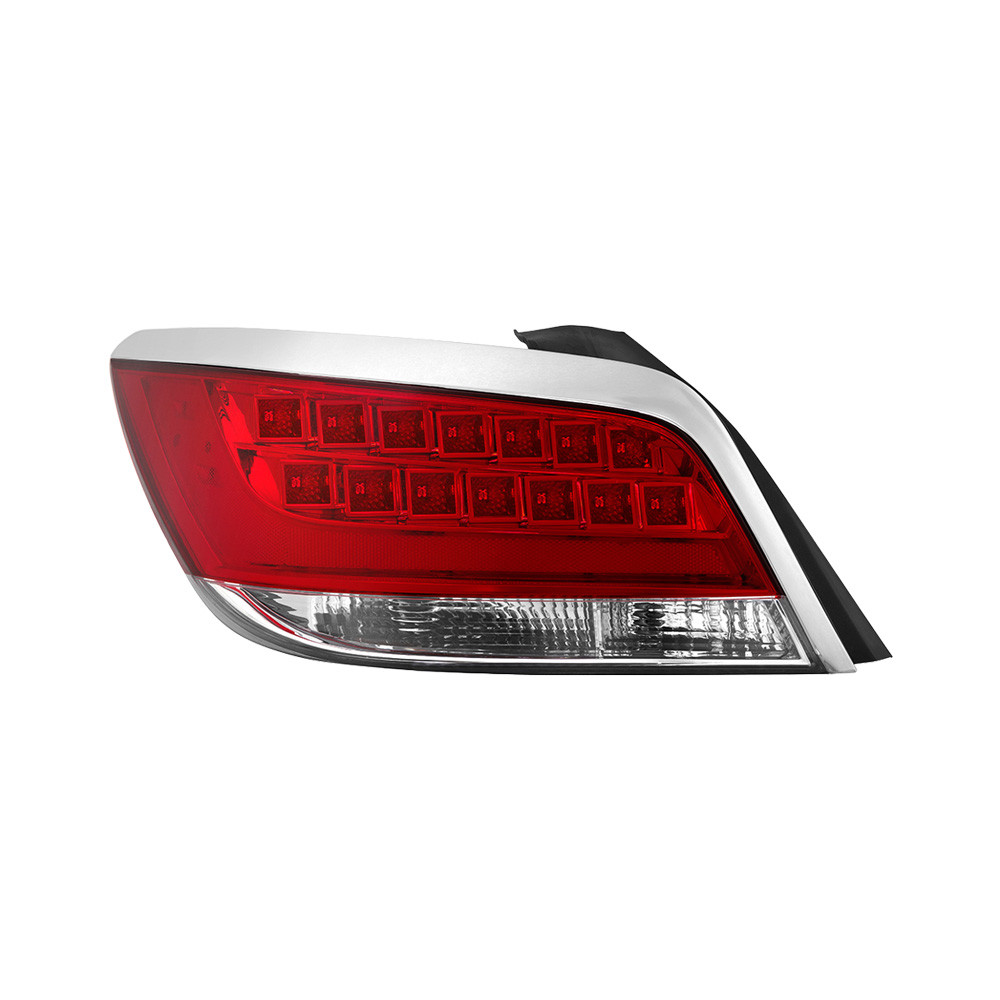 Spyder® ALT-JH-BLAC10-OE-L - Driver Side Chrome/Red Factory Style