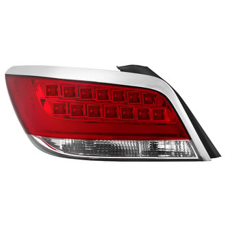 Spyder® - Driver Side Chrome/Red Factory Style LED Tail Light