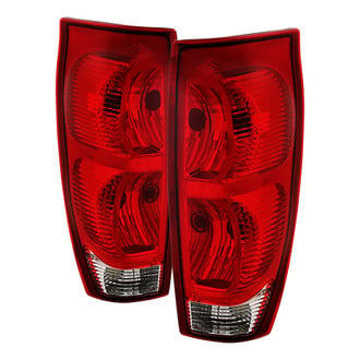 Spyder® ALT-JH-CAVA02-OE-RC - Driver and Passenger Side Chrome/Red Factory Style Tail Lights