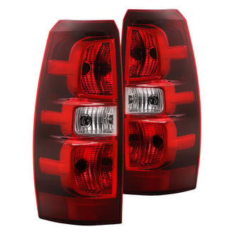 Spyder® - Driver and Passenger Side Chrome/Red Factory Style Tail Lights