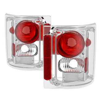 Spyder® ALT-JH-CCK73-C - Driver and Passenger Side Chrome/Red Euro Tail Lights
