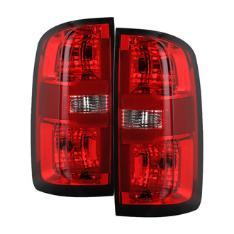 Spyder® - Driver and Passenger Side Chrome/Red Factory Style Tail Lights