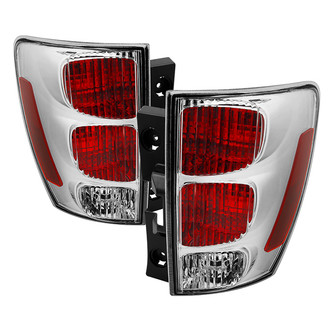 Spyder® - Driver and Passenger Side Chrome/Red Factory Style Tail Lights