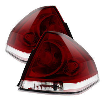 Spyder® - Driver and Passenger Side Chrome Red/Smoke Euro Tail Lights