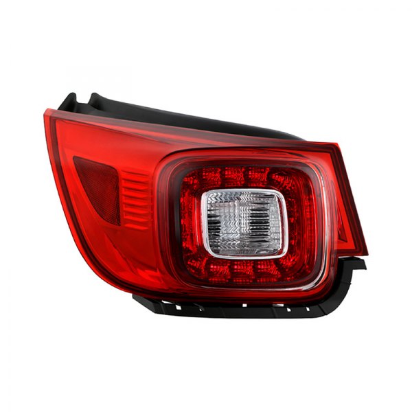 Spyder® - Driver Side Outer Chrome/Red Factory Style LED Tail Light, Chevy Malibu