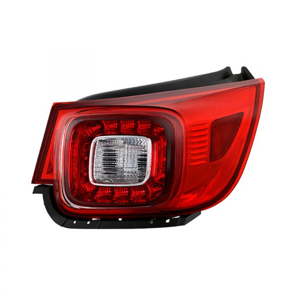 Spyder® - Passenger Side Outer Chrome/Red Factory Style LED Tail Light, Chevy Malibu