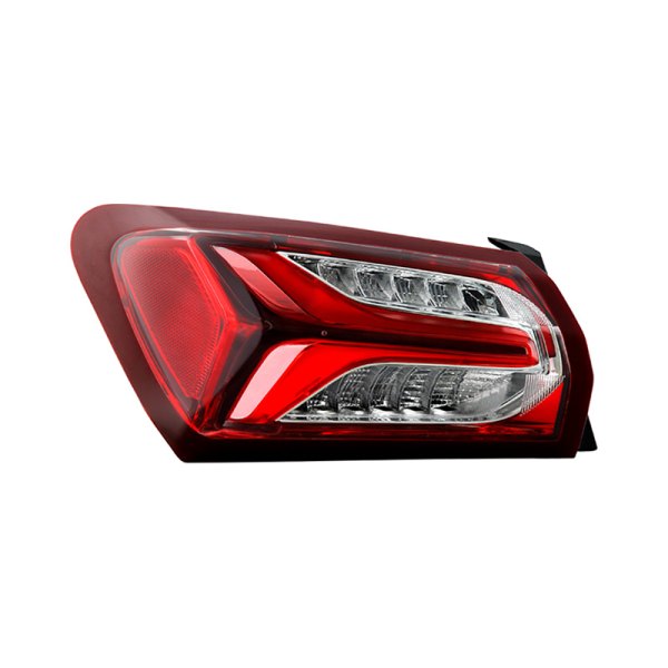Spyder® - Driver Side Outer Chrome/Red Factory Style LED Tail Light, Chevy Malibu
