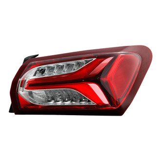 Spyder® - Passenger Side Outer Chrome/Red Factory Style LED Tail Light