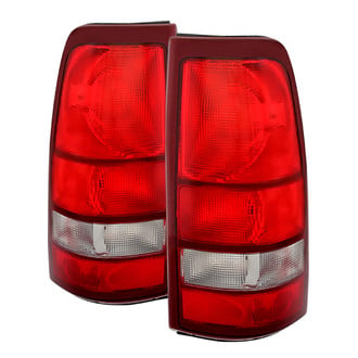 Spyder® - Driver and Passenger Side Chrome/Red Factory Style Tail Lights