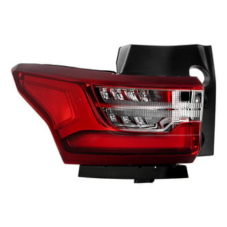 Spyder® - Driver Side Outer Chrome/Red Factory Style Fiber Optic LED Tail Light