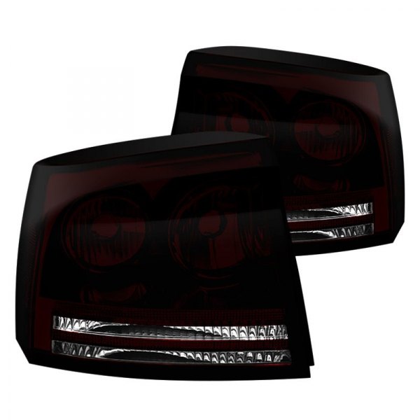 Spyder® - Chrome Red/Smoke Factory Style Tail Lights, Dodge Charger