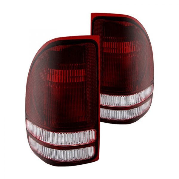 Spyder® - Chrome Red/Smoke Factory Style Tail Lights, Dodge Dakota