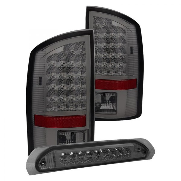 Spyder® - Chrome/Smoke LED Tail Lights and 3rd Brake Light Set, Dodge Ram