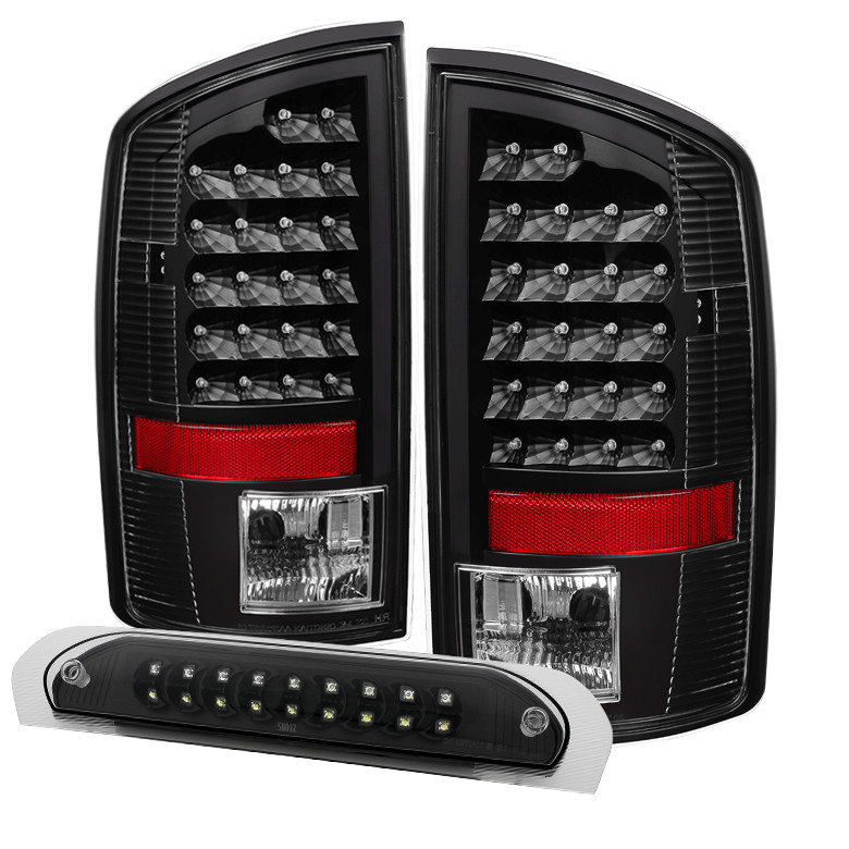 Spyder® ALT-JH-DR07-LED-SET-BK - Black LED Tail Lights and 3rd