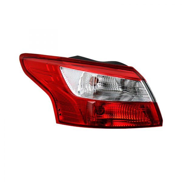 Spyder® - Driver Side Outer Chrome/Red Factory Style Tail Light, Ford Focus