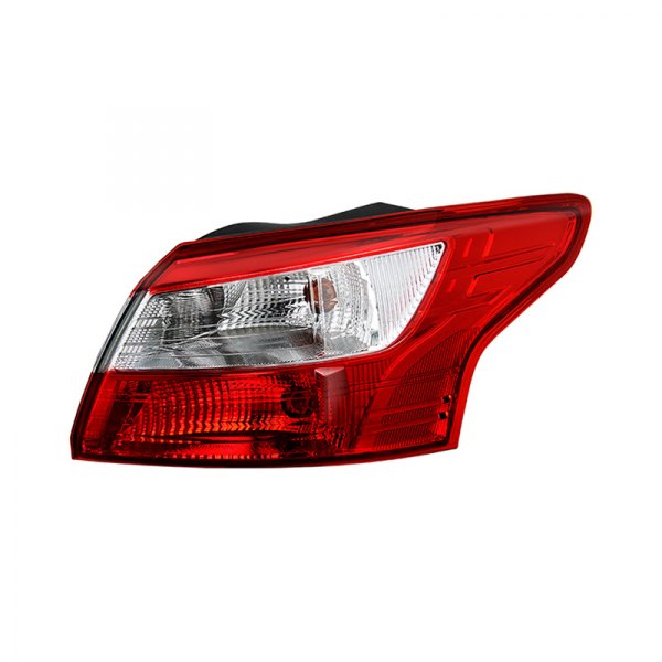 Spyder® - Passenger Side Outer Chrome/Red Factory Style Tail Light, Ford Focus