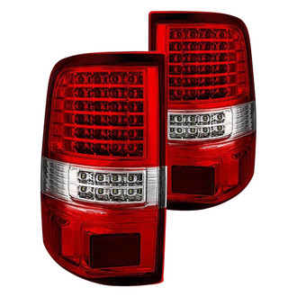 Spyder® - Driver and Passenger Side Chrome/Red LED Tail Lights