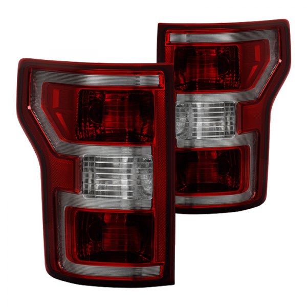 Spyder® - Chrome Dark Red/Smoke Factory Style Tail Lights, Ford F-150