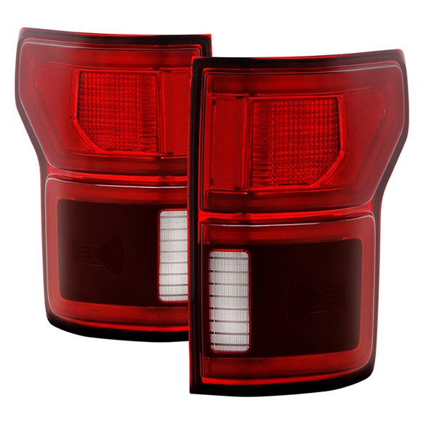 Spyder® - Driver and Passenger Side Chrome/Red Factory Style LED Tail Lights