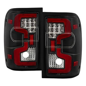 Spyder® ALT-JH-FR01-LB-BK - Driver and Passenger Side Black Fiber Optic LED Tail Lights