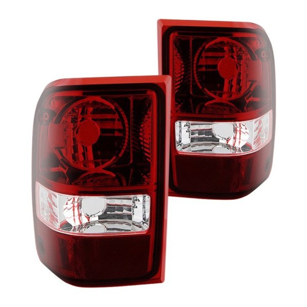 Spyder® - Chrome Red/Smoke Factory Style Tail Lights, Ford Ranger