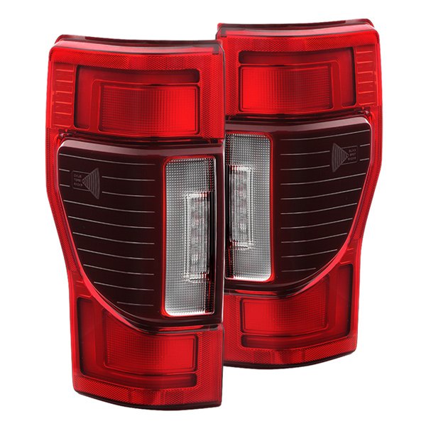 Spyder® - Driver and Passenger Side Chrome LED Tail Lights, Ford F-350