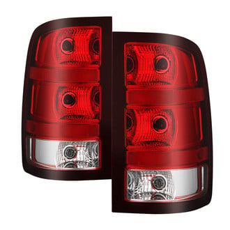 Spyder® - Driver and Passenger Side Chrome/Red Factory Style Tail Lights