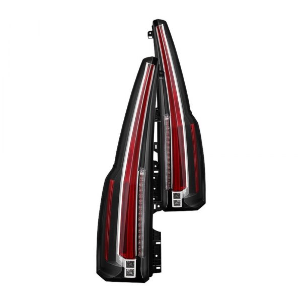 Spyder® - Black Escalade Style Fiber Optic LED Tail Lights, GMC Yukon