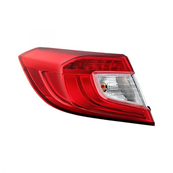 Spyder® - Driver Side Outer Chrome/Red Factory Style LED Tail Light, Honda Accord