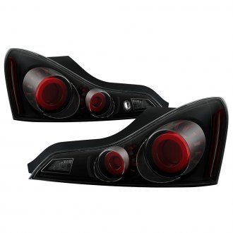 2010 Infiniti G37 Custom Tail Lights LED Black Euro CARiD
