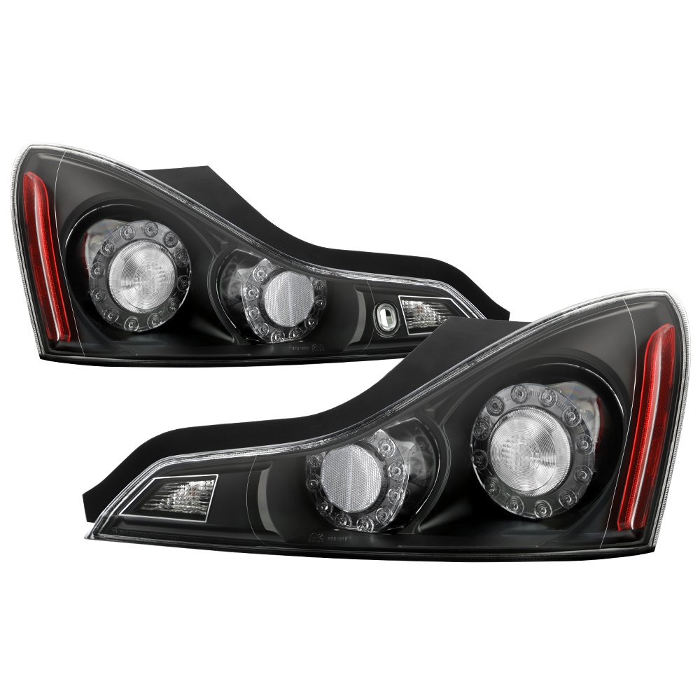 Spyder® ALT-JH-IG3708-OE-BK - Black LED Tail Lights 