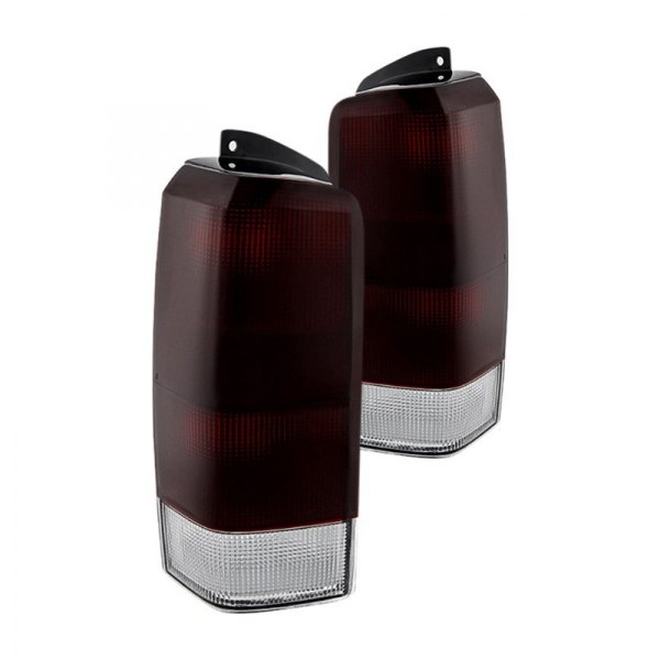 Spyder® - Chrome Red/Smoke Factory Style Tail Lights, Jeep Cherokee