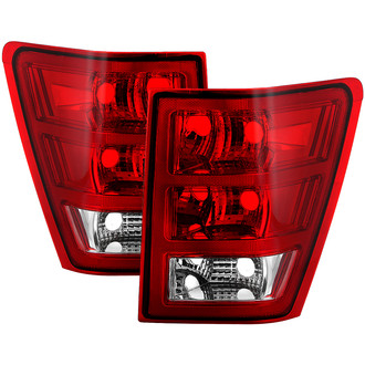 Spyder® - Driver and Passenger Side Chrome/Red Factory Style Tail Lights