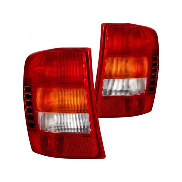 Spyder® - Chrome Red/Amber Factory Style Tail Lights, Jeep Grand Cherokee