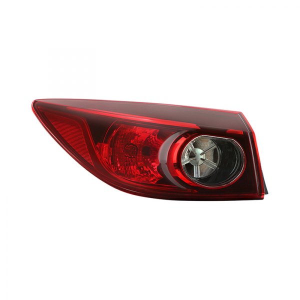 Spyder® - Driver Side Outer Black/Red Factory Style Tail Light, Mazda 3